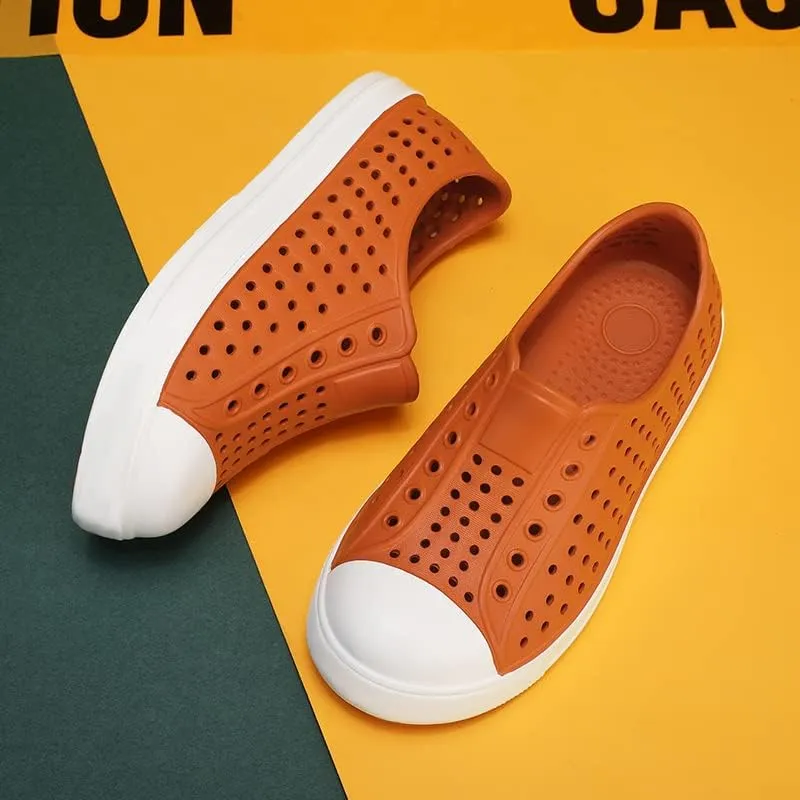 SECHRITE Kids Garden Clogs Shoes Outdoor Breathable Slip on Rubber Sandals Beach Water Shoes