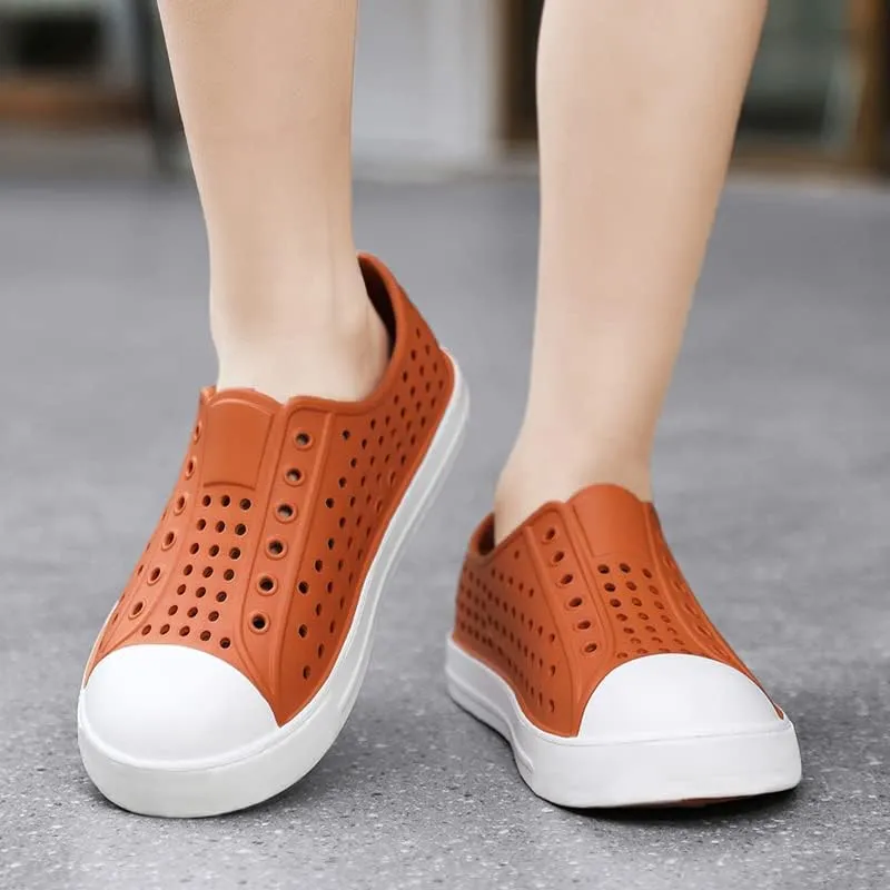 SECHRITE Kids Garden Clogs Shoes Outdoor Breathable Slip on Rubber Sandals Beach Water Shoes