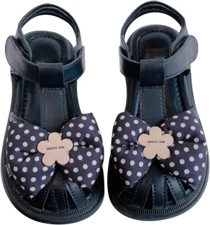 sfdgfhyf Tennis Shoes for Toddler Kids Baby Girls Sandals Summer Polka Dot Flower Bow Sweet Dwarf With Shoes for2 to