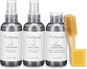 Sheepskin and Suede Shoe Cleaner Care Kit Waterproofing Spray Deep Cleaning Solution Shoe Protecter Spary Boots Care Kit Slippers with Eraser and Brush