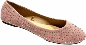 Shoes 18 Womens Faux Suede Rhinestone Ballerina Ballet Flats Shoes