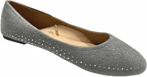 Shoes 18 Womens Faux Suede Rhinestone Ballerina Ballet Flats Shoes