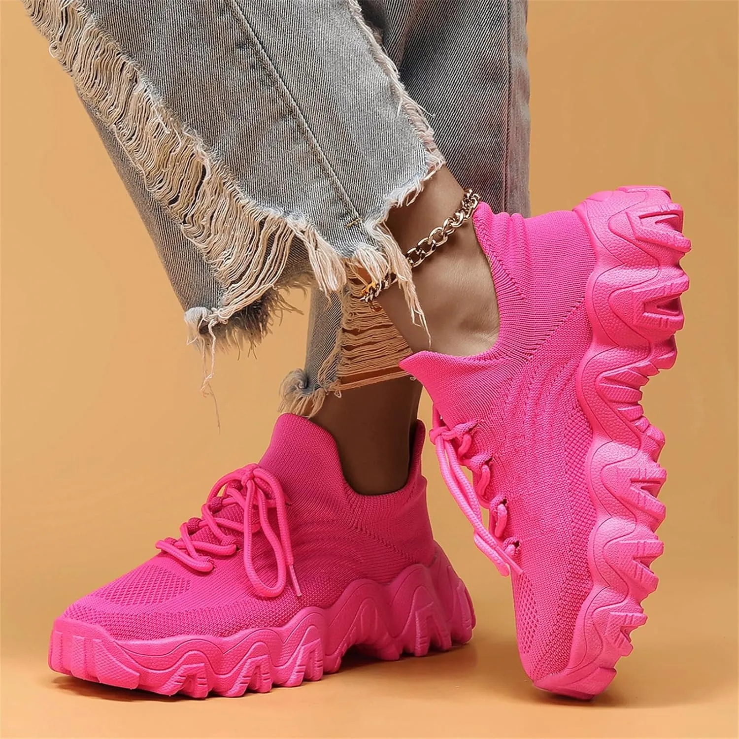 Shoes, Shoes Women Sneakers, Sneakers,2024 Summer Lace-up Low Top Slip on Women Sneakers