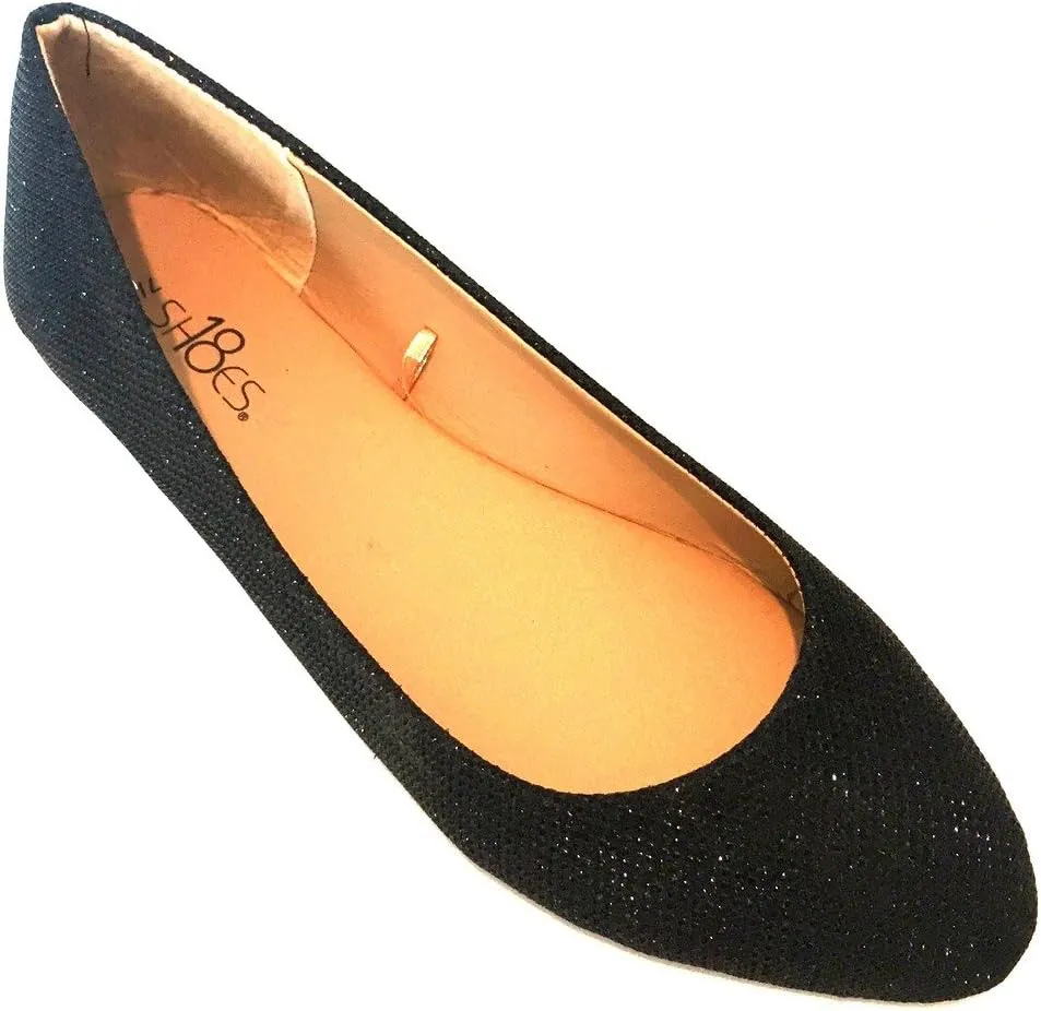 Shoes8teen Womens Ballerina Ballet Flats Shoes Leopard & Solids 14 Colors