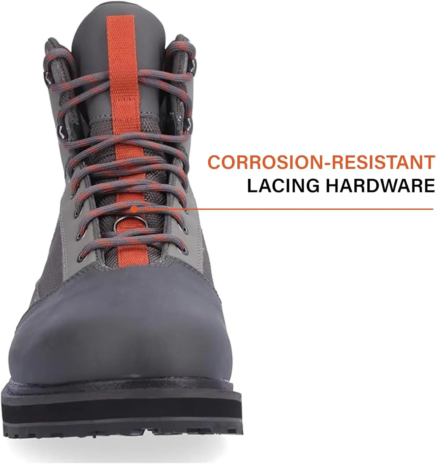 Simms Tributary Rubber Sole Wading Boots for Men and Women - Rugged Fishing Shoes with Ankle Support and Traction Control