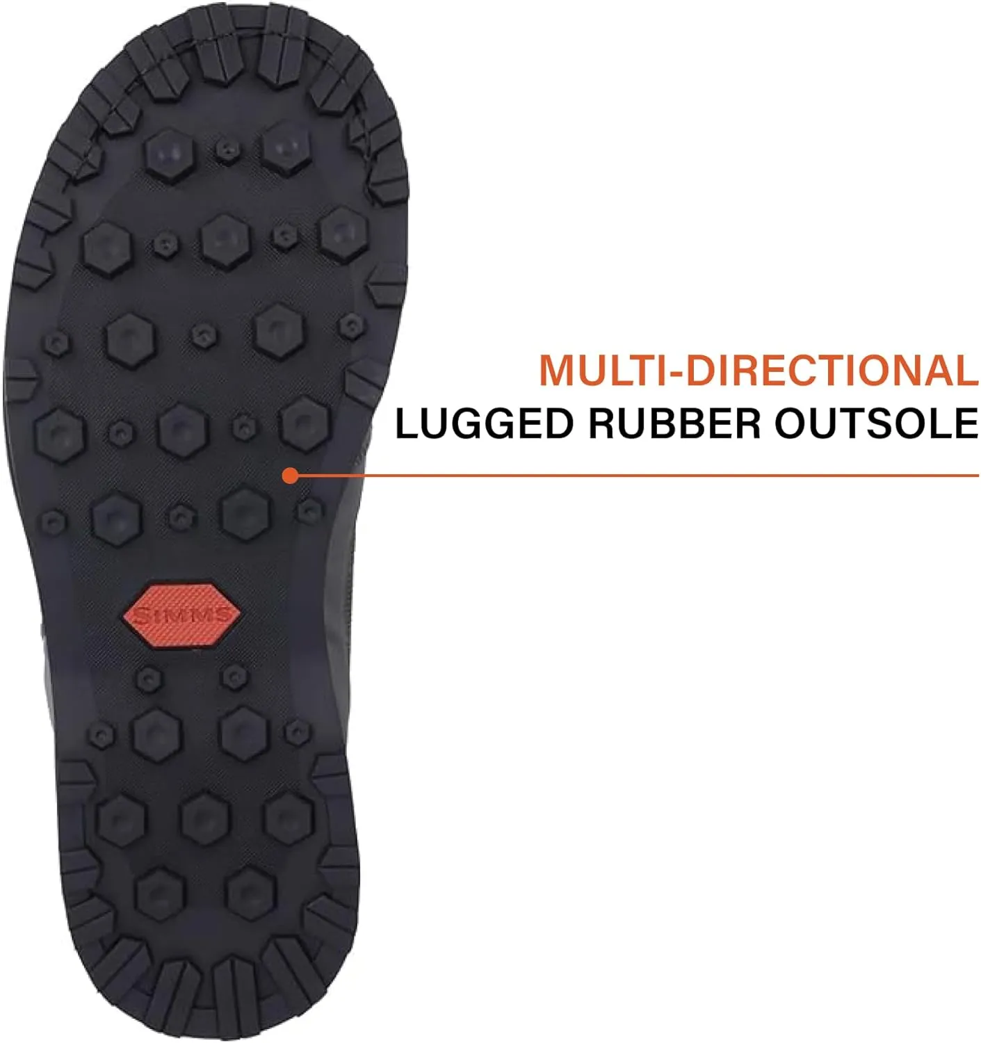 Simms Tributary Rubber Sole Wading Boots for Men and Women - Rugged Fishing Shoes with Ankle Support and Traction Control