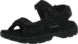 Skechers Men's Garver-Louden 64487 Open Toe Sandal W/Strap Closure, Black, 14 EW US