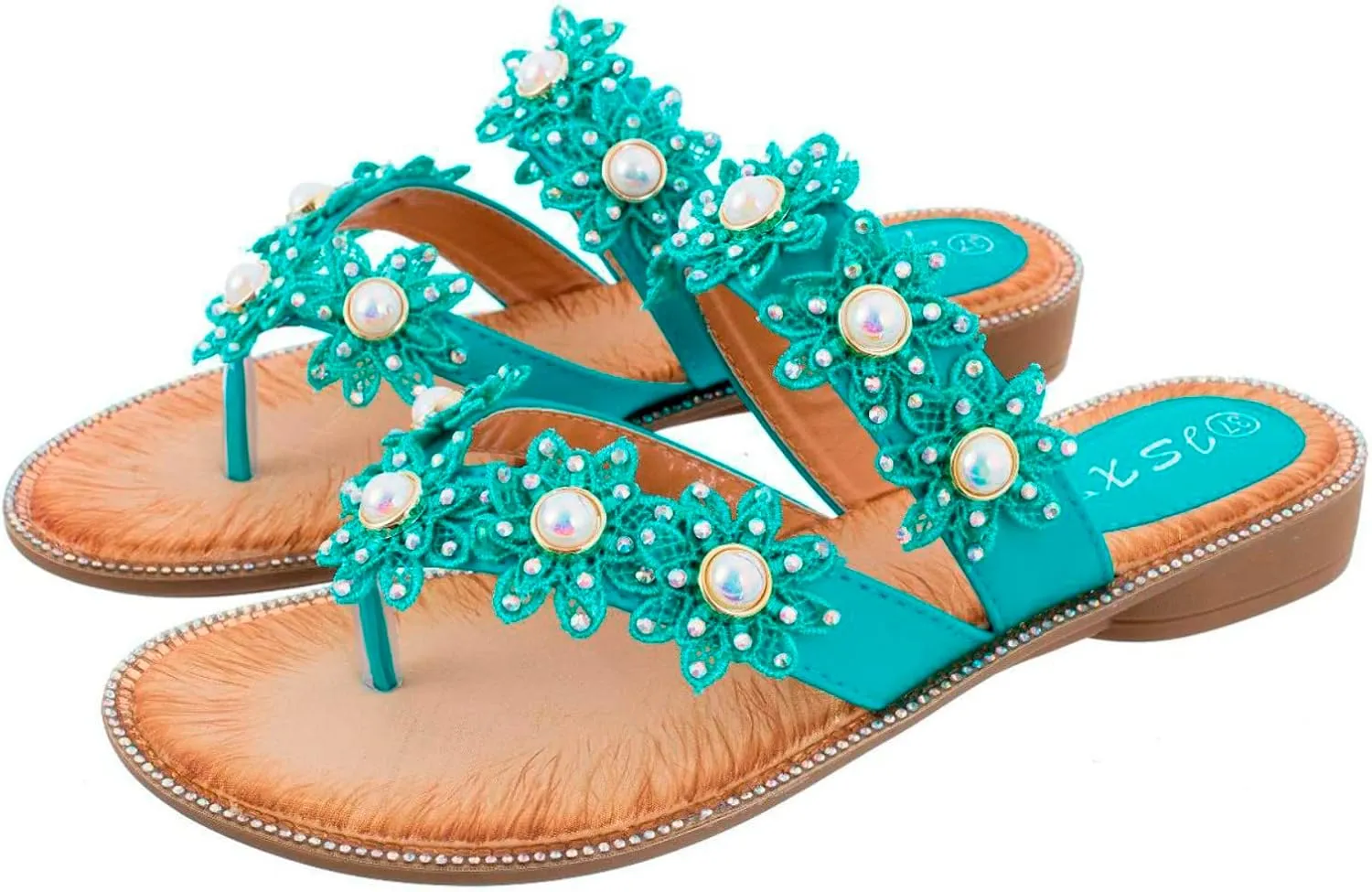 Slide Sandals Womennew Handmade Flower Round Toe Flip Flops Fashion Sandals Women Wedge Sandals for Women