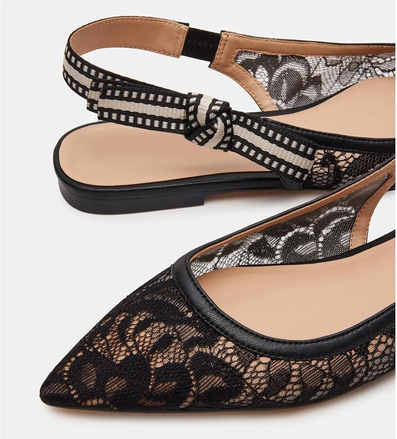 Slingback Flats for Women Pointed Toe Ballet Flats Casual Fashion Dress Mary Jane Shoes for Women Comfortable Dress Ballerina Flat