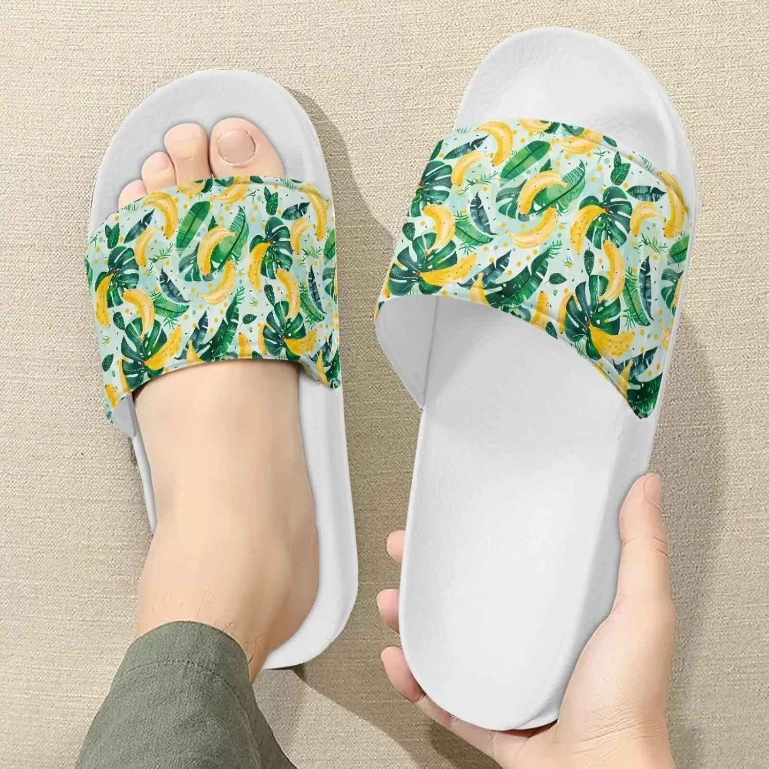 Slip on Sandals Women Size 6-13.5 Pool Slippers for Girl