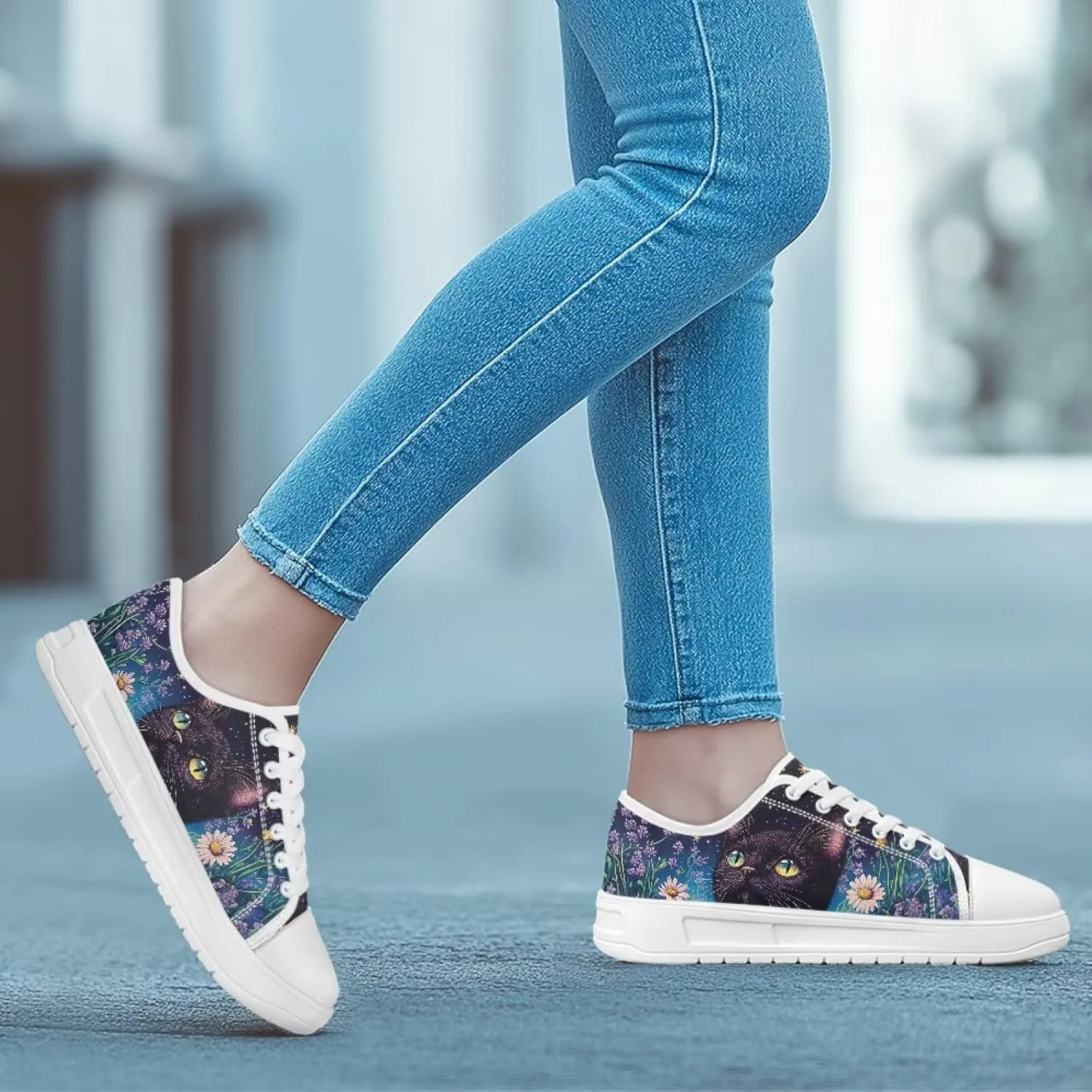 Sneakers for Women Memory Foam Spring Shoes for Women Footwear Slip-On Canvas Shoes Non Slip Fashion 5.5-13.5