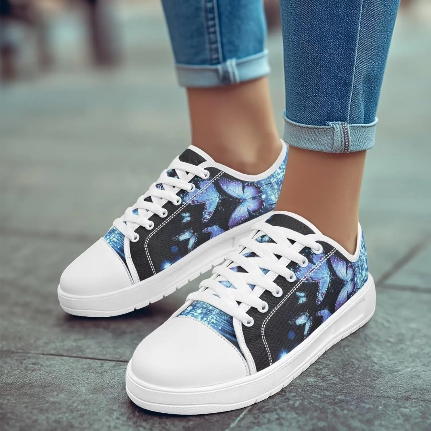 Sneakers for Women Memory Foam Spring Shoes for Women Footwear Slip-On Canvas Shoes Non Slip Fashion 5.5-13.5