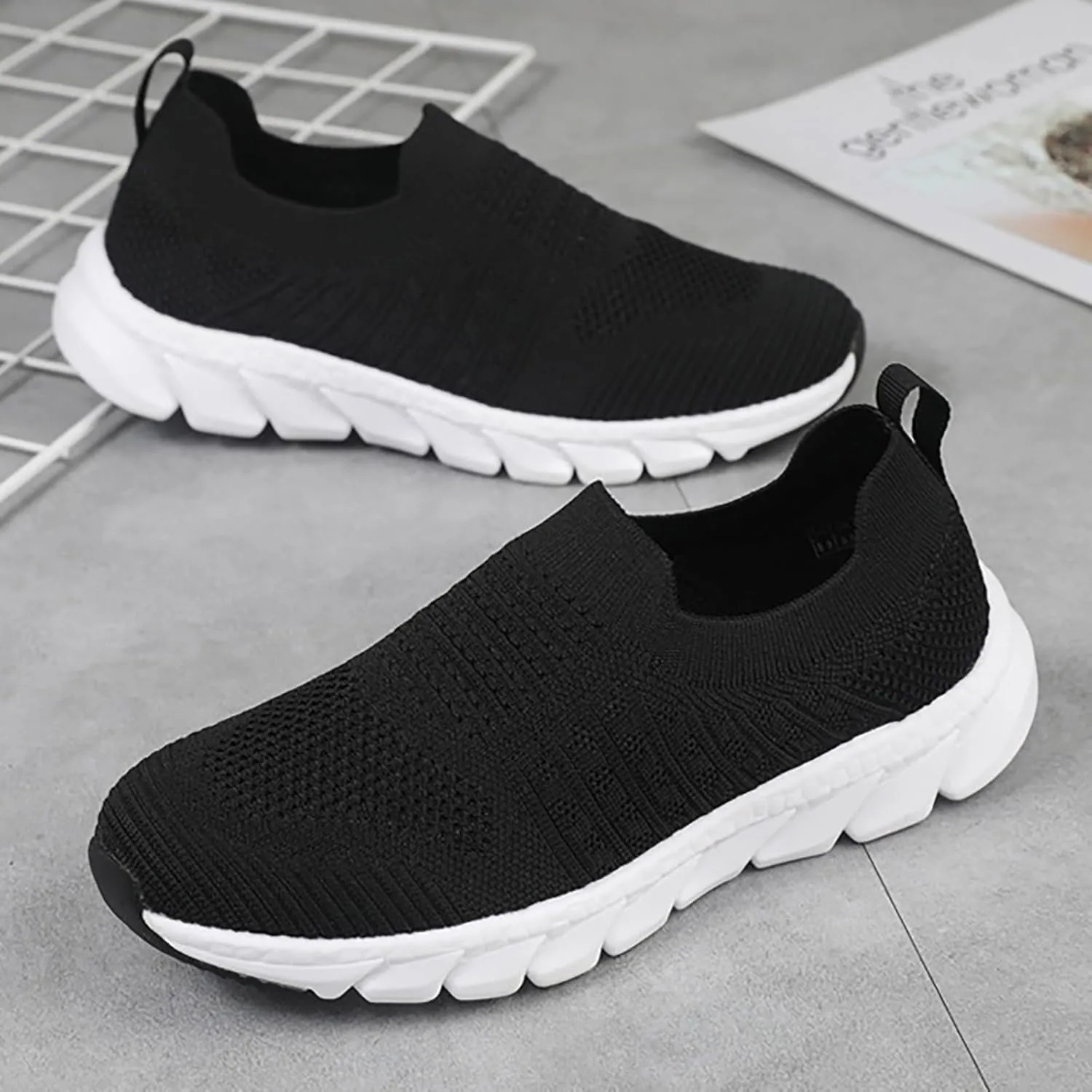 Sneakers for Women Running Shoes Slip On Casual Tennis Shoes Womens High Top Casual Shoes Trendy Brown Sneakers Tennis Shoe Loafers Dress Shoe