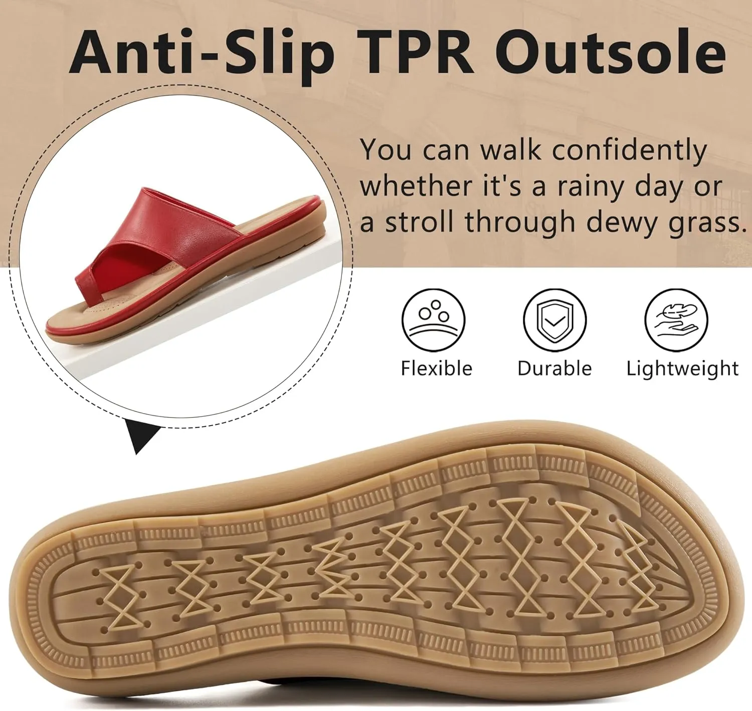 Summer Flat Sandals for Women: Comfortable Walking Dressy Slides for 2025 - Ladies Orthopedic Casual Shoes Indoor Outdoor