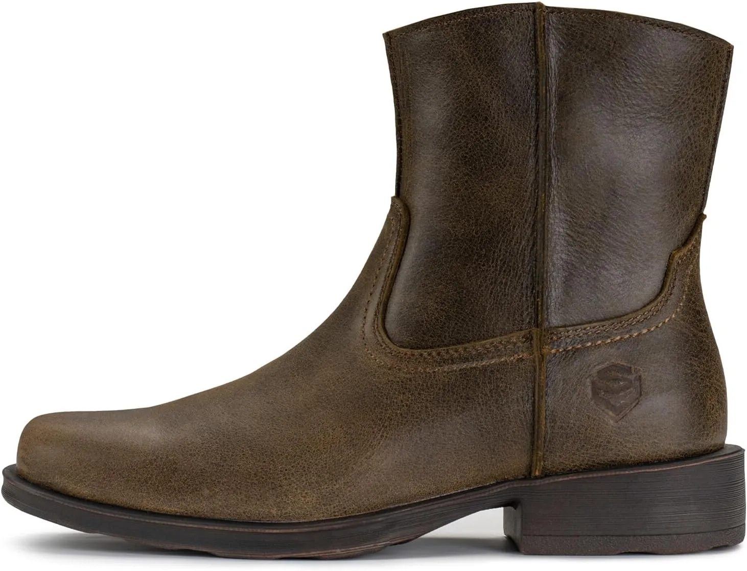 SUREWAY Mens Western Chelsea Cowboy Boots for Men Square Toe,All-Weather Rugged Slip-On Work/Casual/Dress Boots Shoes for Men,Built for Comfort & Durability