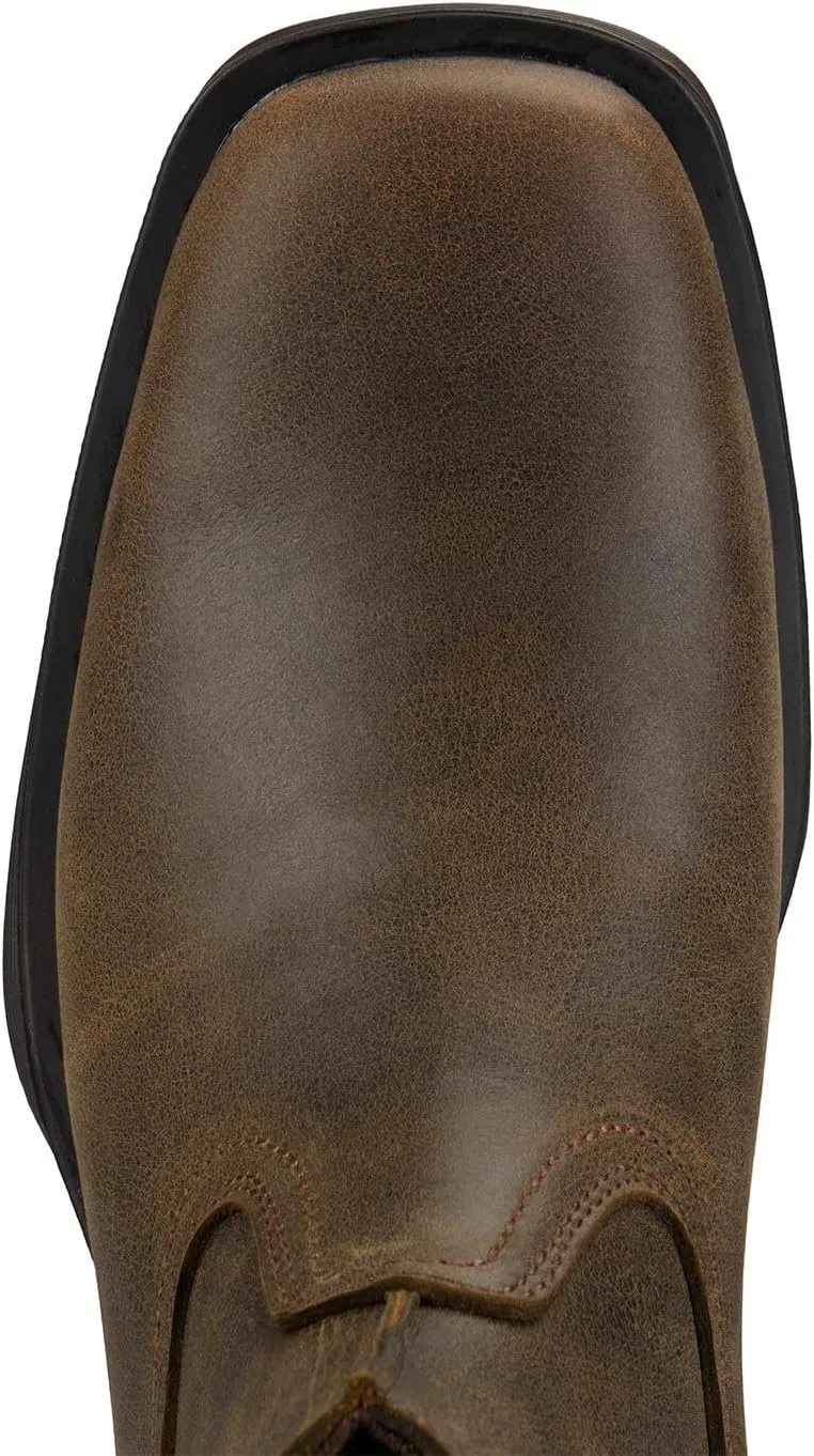 SUREWAY Mens Western Chelsea Cowboy Boots for Men Square Toe,All-Weather Rugged Slip-On Work/Casual/Dress Boots Shoes for Men,Built for Comfort & Durability