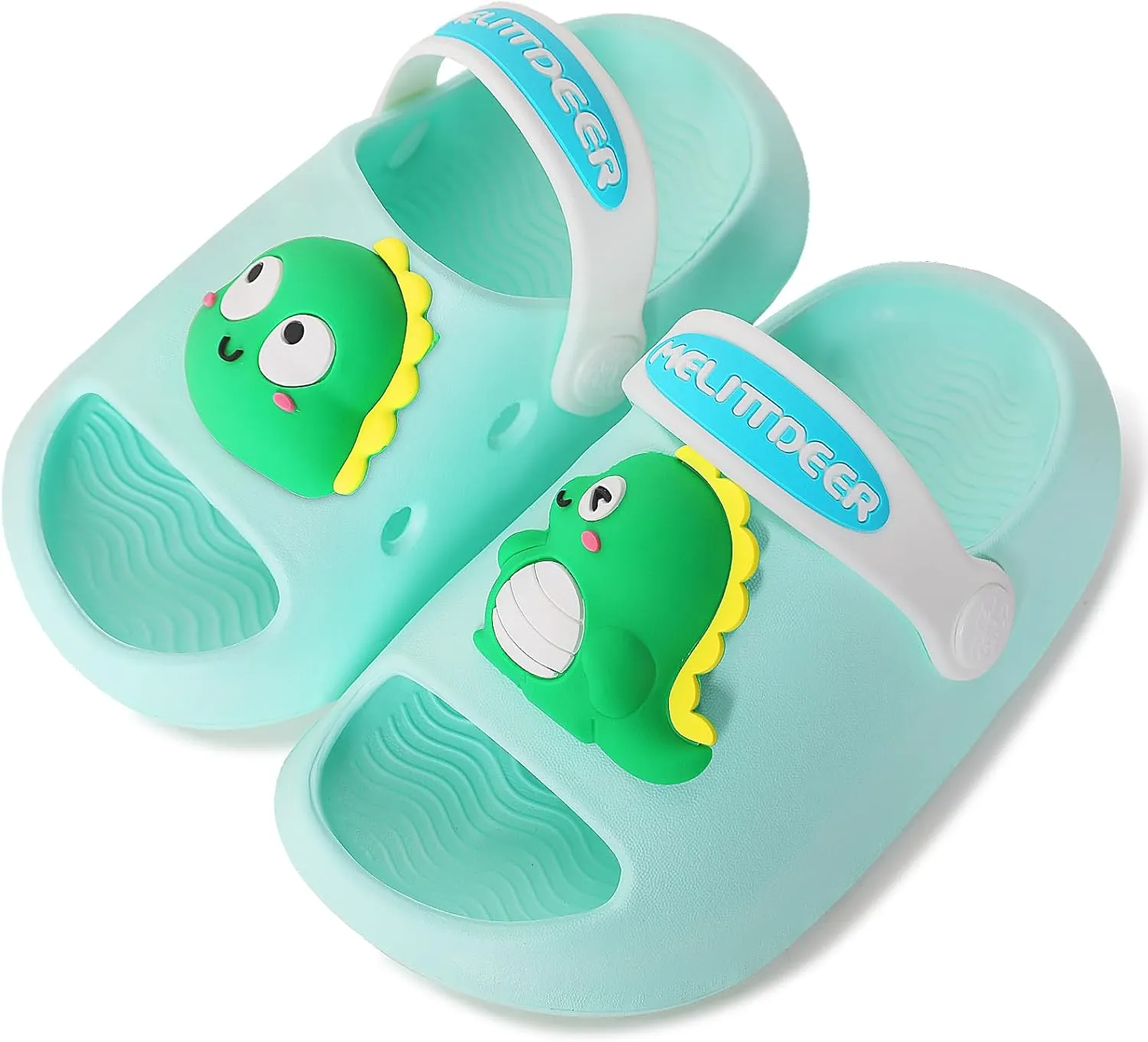 techcity Toddler Little Kids Slide Sandals Cute Summer Shower Beach Pool Slippers Thick Sole Slip On Sandals Water Shoes with Backstrap Boys Girls Clogs