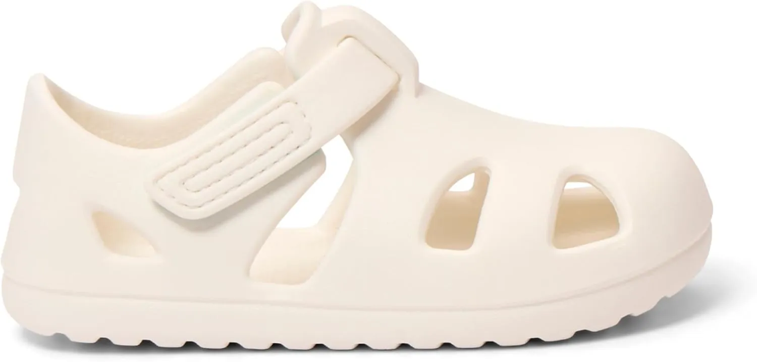 Ten Little Splash Sandals for Baby, Toddler & Kids, Adjustable, Closed Toe Water Sandals for Boys and Girls - Lightweight, Quick Drying Kids Water Shoes, and Flexible EVA with Traction - Soft White, 7