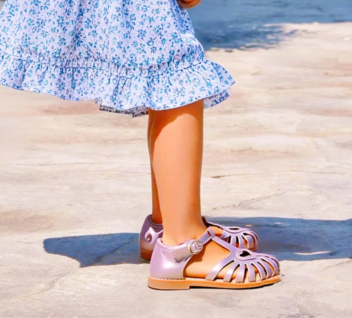 THEE BRON Princess Toddler Close Toe Sandals | Retro Lace-Up Design | Breathable Girls Shoes 3-12 Years