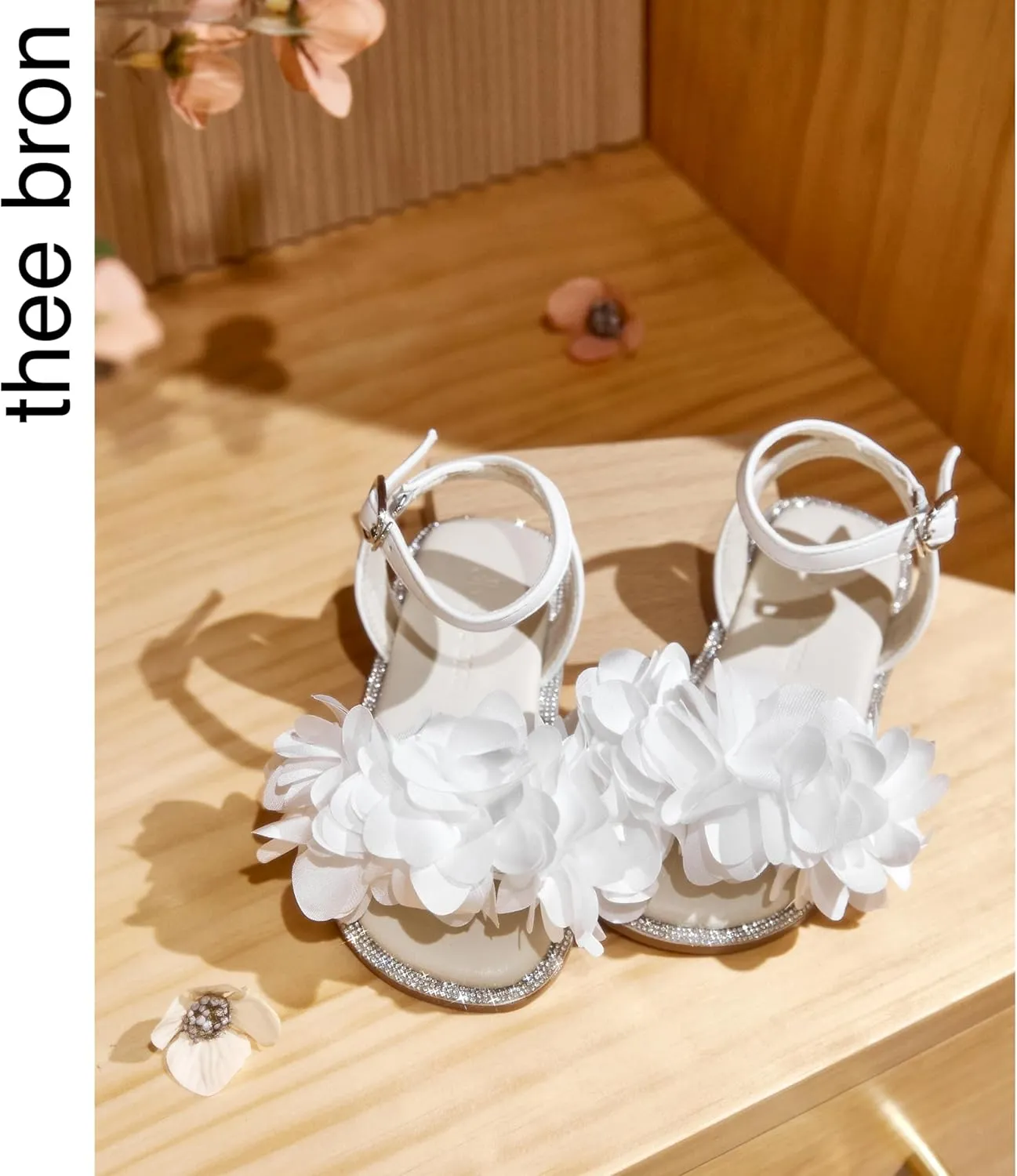 THEE BRON Toddler Girls Dress Sandals Kids Butterfly Floral Summer Sandalias Shoes