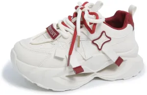 Thick Platform Sneakers Women & Girls - Retro Y2K Cute Shoes, Lightweight Comfy Design for Morning Jogs, Beach Travel & Campus Life, Streetwear, Back to School, Everyday Wear, Birthday Gifts