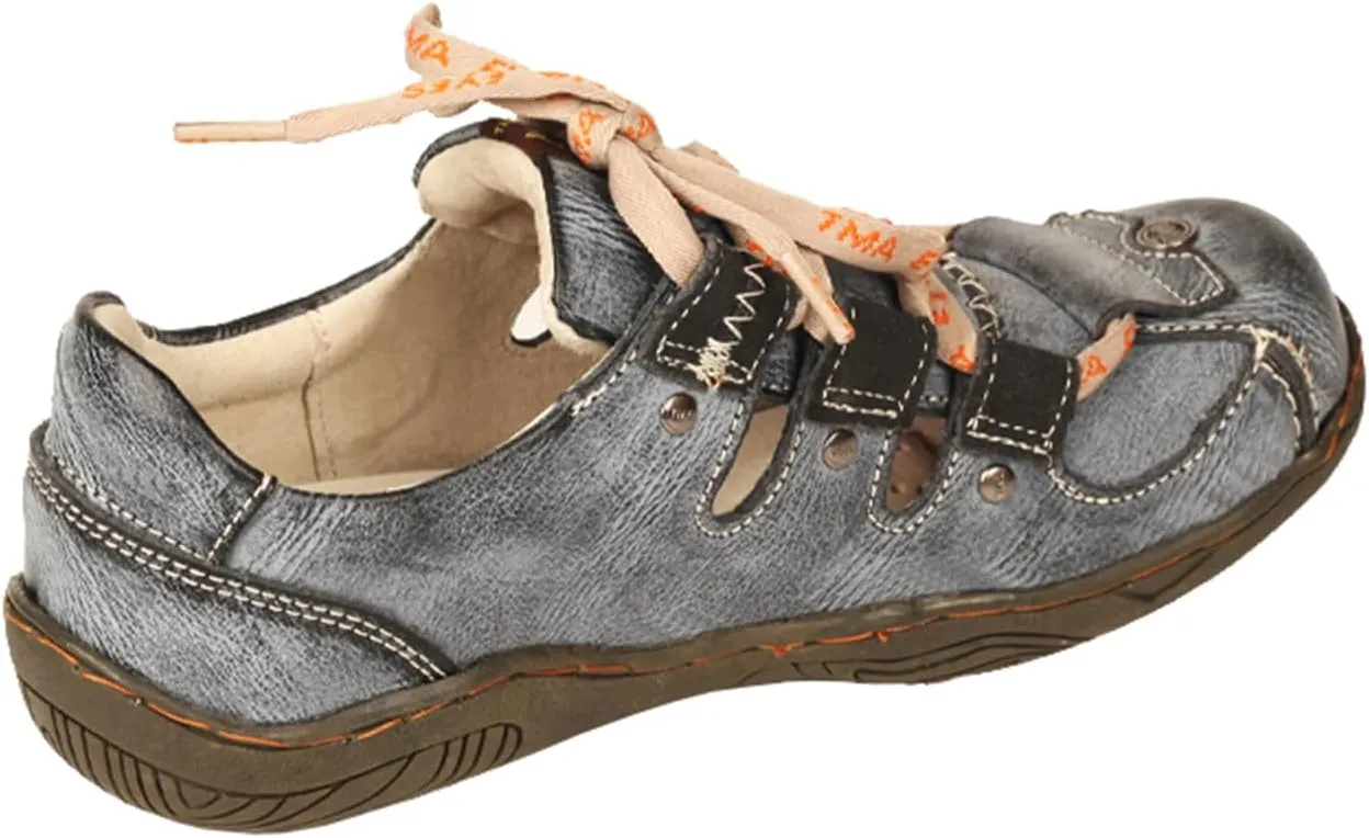 TMA EYES Women Retro Summer Lace-up Sport Sandals Closed-Toe Design Breathable and Comfort Footwear