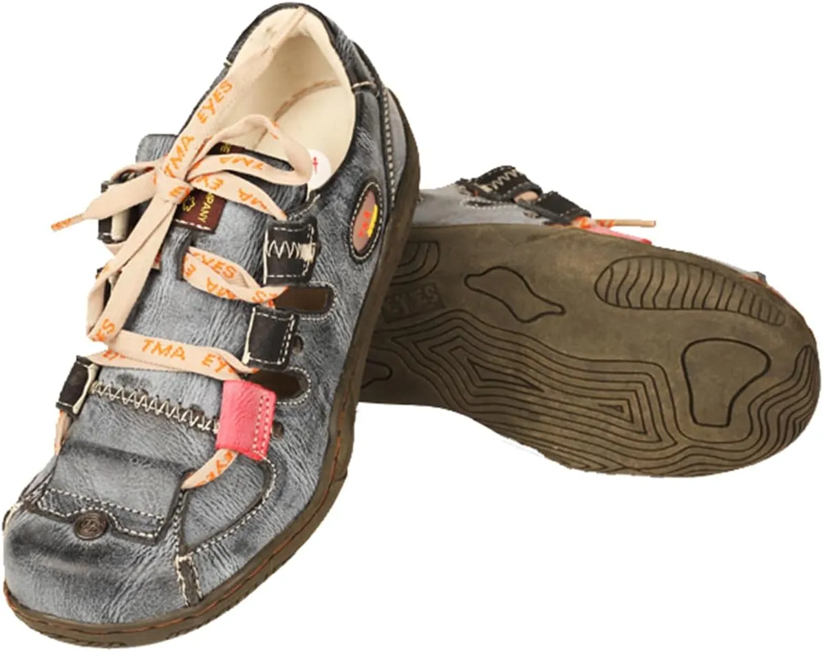 TMA EYES Women Retro Summer Lace-up Sport Sandals Closed-Toe Design Breathable and Comfort Footwear