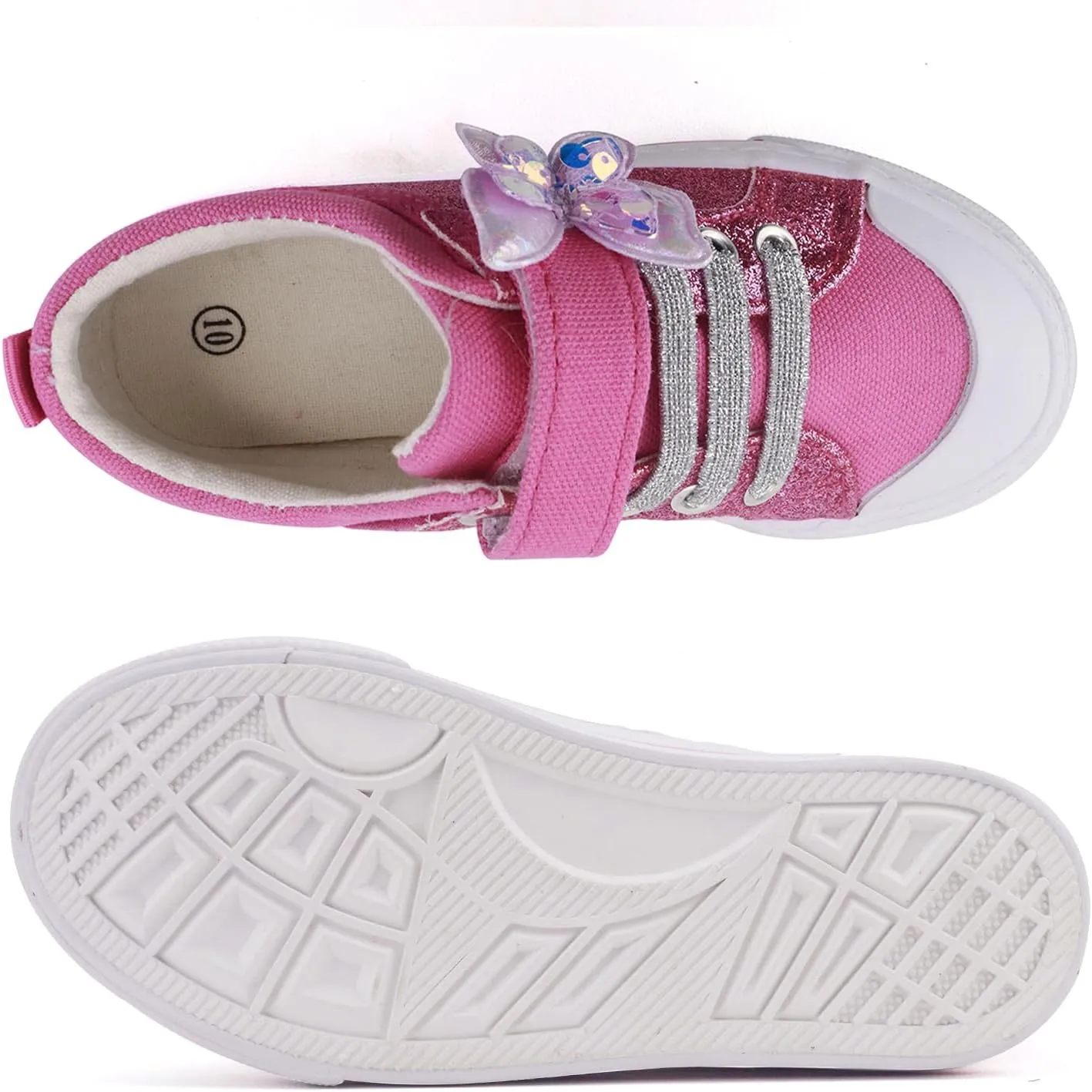 Toandon Kids Adorable Fashion High Top Casual Canvas Sneakers