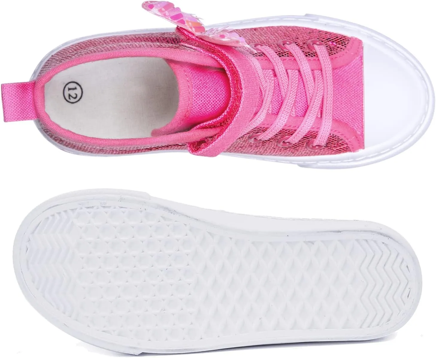 Toandon Kids Adorable Fashion High Top Casual Canvas Sneakers