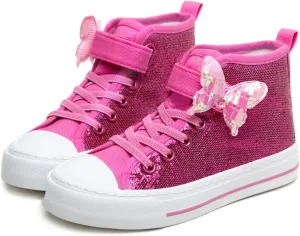 Toandon Kids Adorable Fashion High Top Casual Canvas Sneakers
