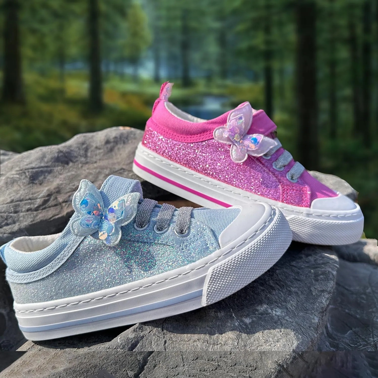Toandon Kids Adorable Fashion High Top Casual Canvas Sneakers