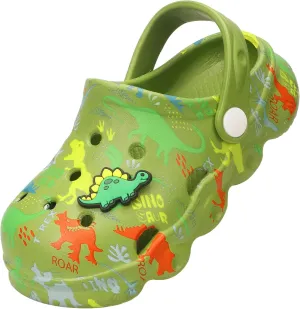 Toddler Clogs Boys Girls Kids Dinosaur Garden Shoes Slip on Sandals Slides Water Summer Shoes for Outdoor Beach Pool