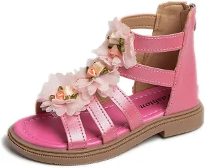 Toddler Dinosaur Slippers Flowers High Top Roman Sandals Zipper Design Little Child/Big Kids Toddler Christmas Slippers