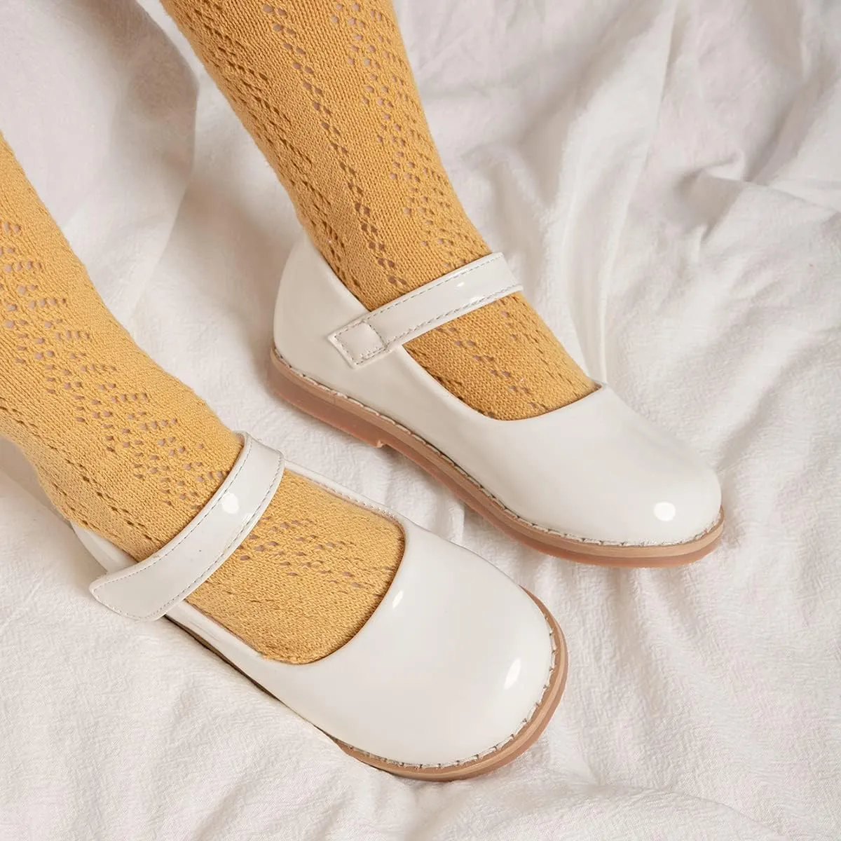 Toddler Girls Mary Jane Dress Shoes Ballet Flats Little Girls Soft Slip-On Bowknot Princess Shoes Wedding Party Casual Walking School Uniform Moccasins Baptism Shoes