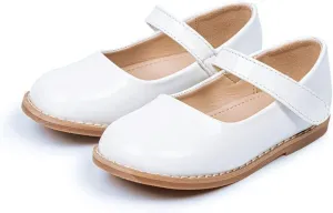 Toddler Girls Mary Jane Dress Shoes Ballet Flats Little Girls Soft Slip-On Bowknot Princess Shoes Wedding Party Casual Walking School Uniform Moccasins Baptism Shoes