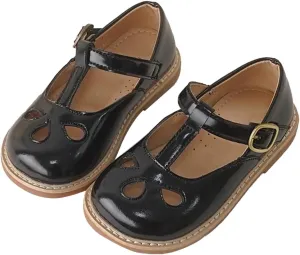 Toddler Little Girl Mary Jane Dress Shoes Ballet Flat𝐬 for Girl Part𝐲 School Shoes Adjustable Buckle T-Strap Sandal