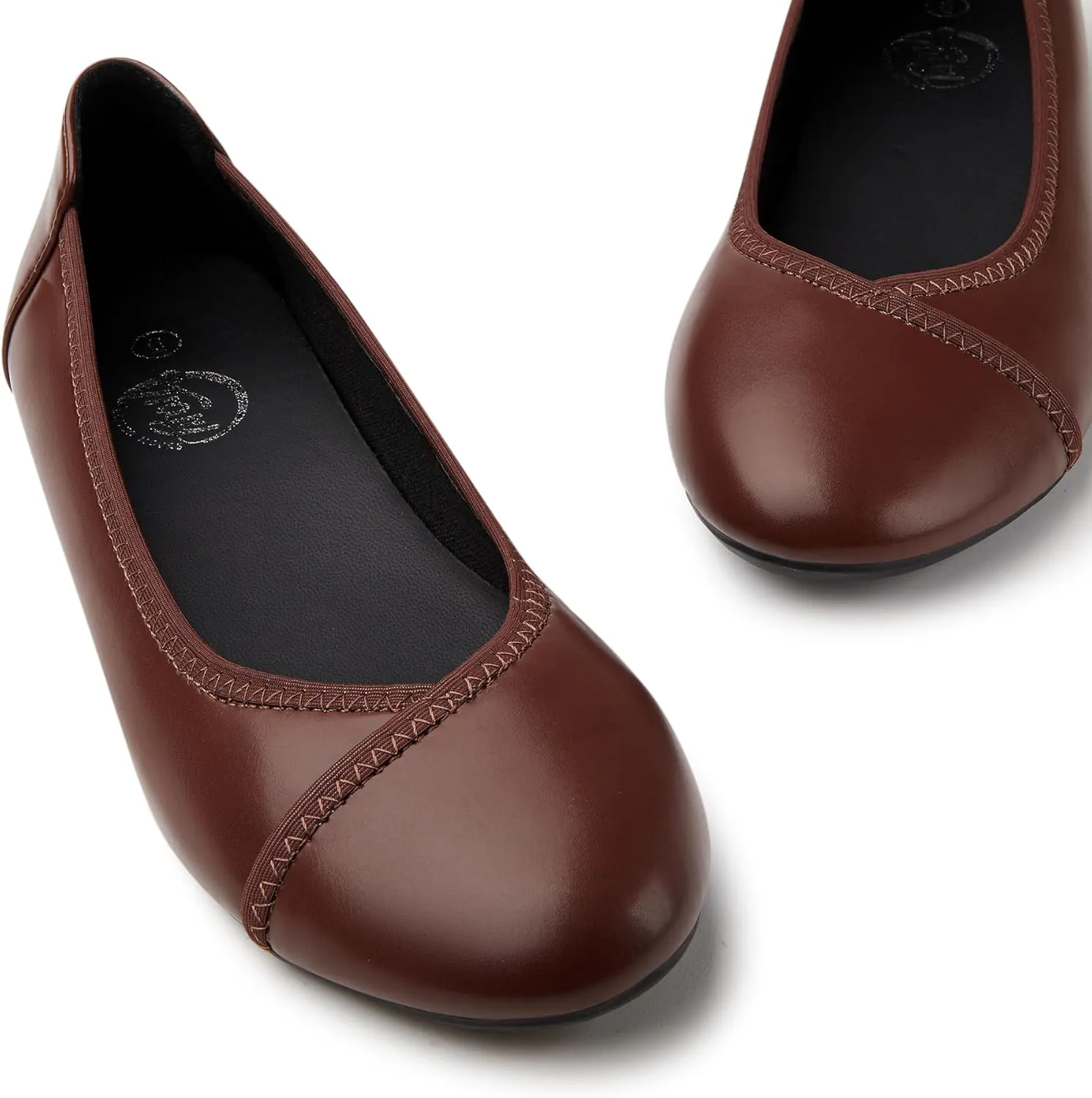 Trary Flats for Women Mary Jane Shoes Women Round Toe Ballet Flats Dress Shoes Casual Comfortable PU Leather Slip on Loafers