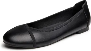 Trary Flats for Women Mary Jane Shoes Women Round Toe Ballet Flats Dress Shoes Casual Comfortable PU Leather Slip on Loafers