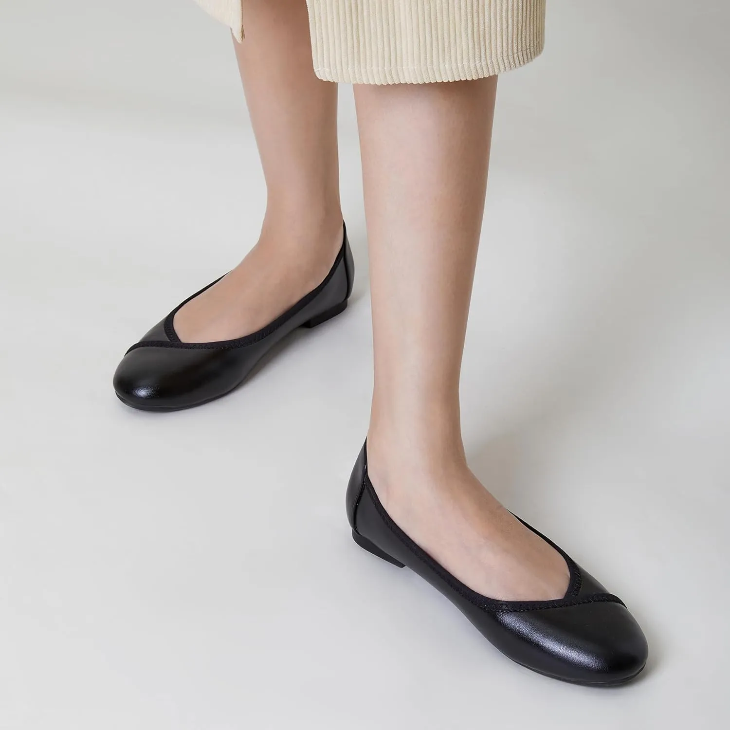 Trary Flats for Women Mary Jane Shoes Women Round Toe Ballet Flats Dress Shoes Casual Comfortable PU Leather Slip on Loafers