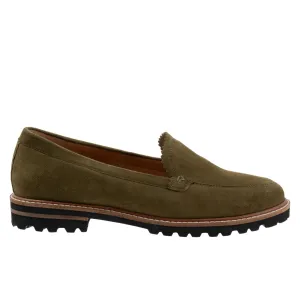 Trotters Fayth T2359-342 Womens Green Narrow Loafers & Slip Ons Casual Shoes