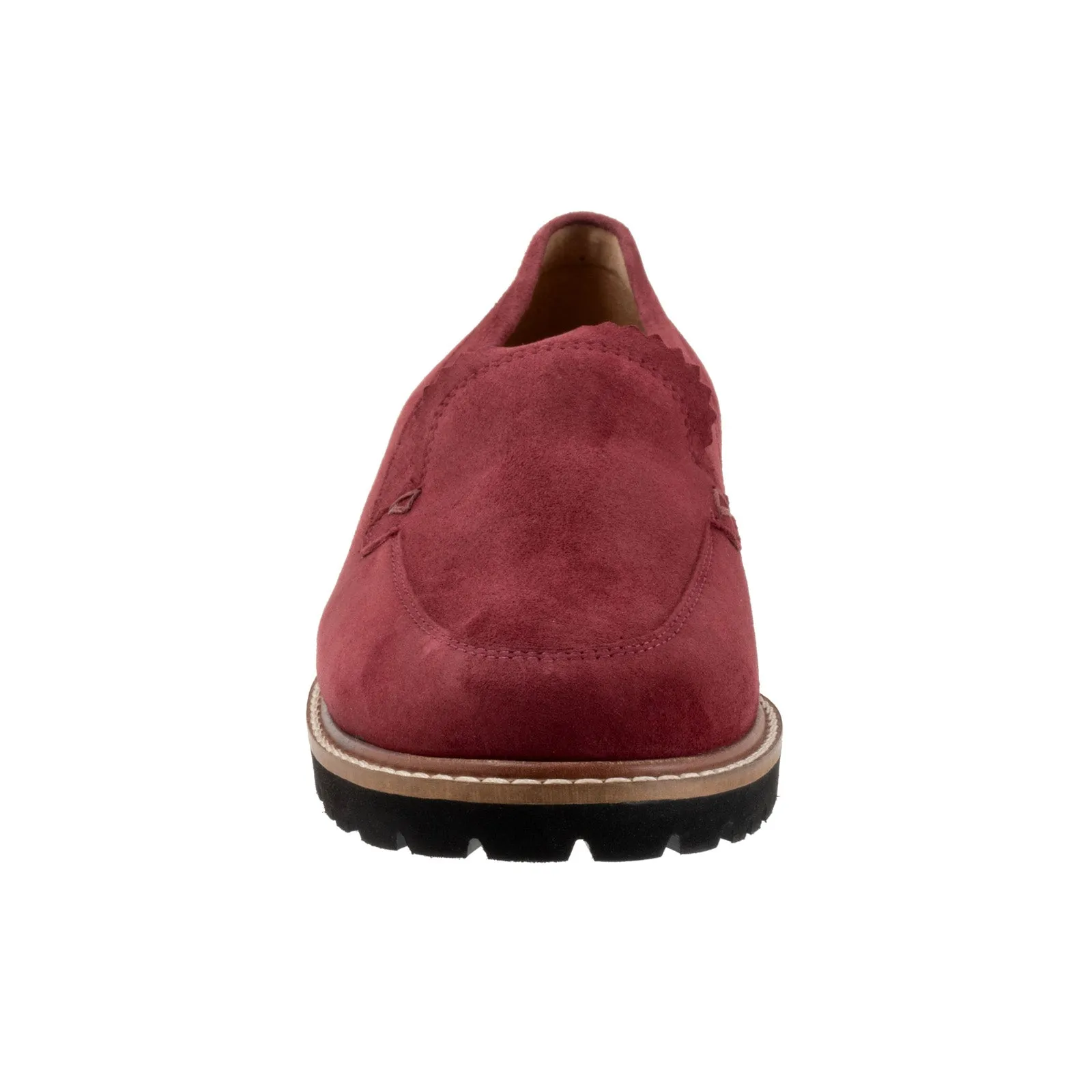 Trotters Fayth T2359-647 Womens Burgundy Narrow Loafers Casual Shoes