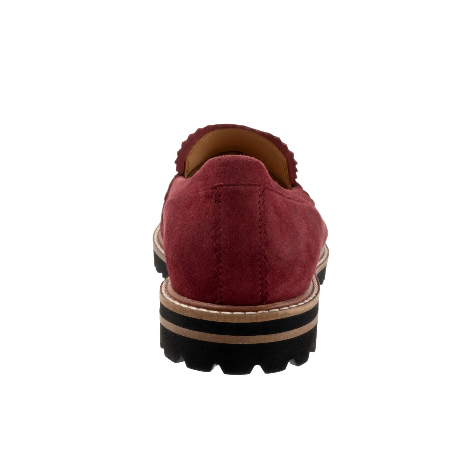 Trotters Fayth T2359-647 Womens Burgundy Narrow Loafers Casual Shoes