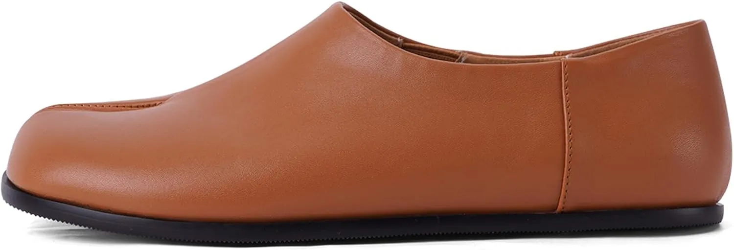 UBWDU Womens Tabi Ballet Flat Shoes Rounde Split Toe Ballerina Flats Low Heel Wide Width Dressy Comfortable Casual Shoes