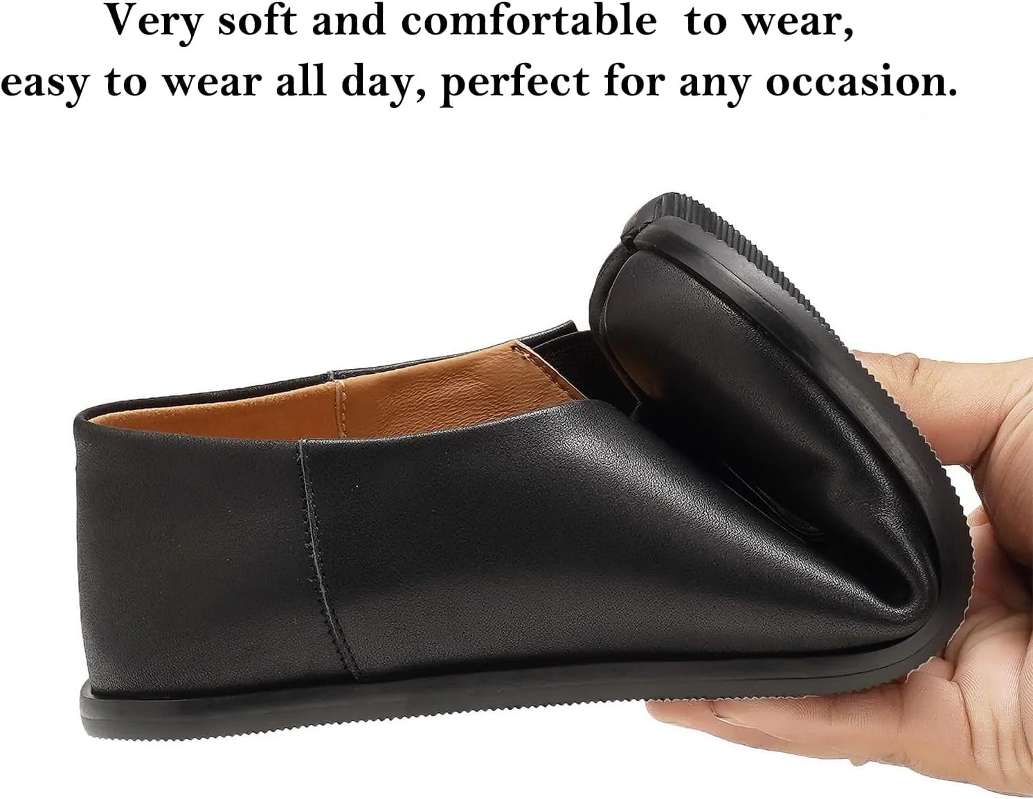 UBWDU Womens Tabi Ballet Flat Shoes Rounde Split Toe Ballerina Flats Low Heel Wide Width Dressy Comfortable Casual Shoes