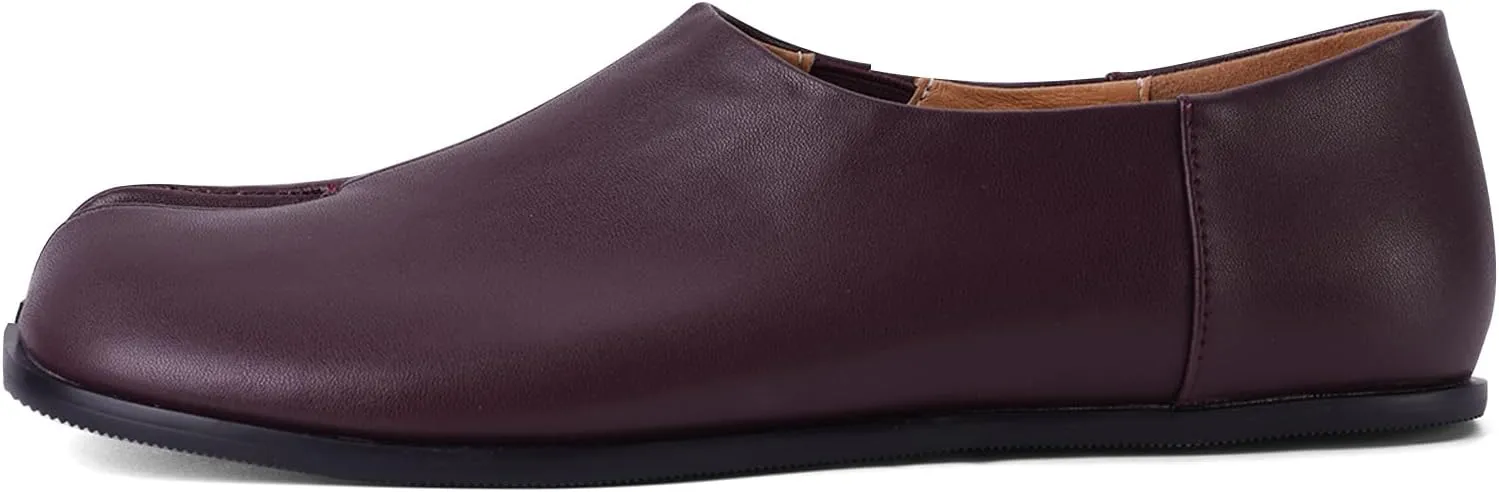 UBWDU Womens Tabi Ballet Flat Shoes Rounde Split Toe Ballerina Flats Low Heel Wide Width Dressy Comfortable Casual Shoes
