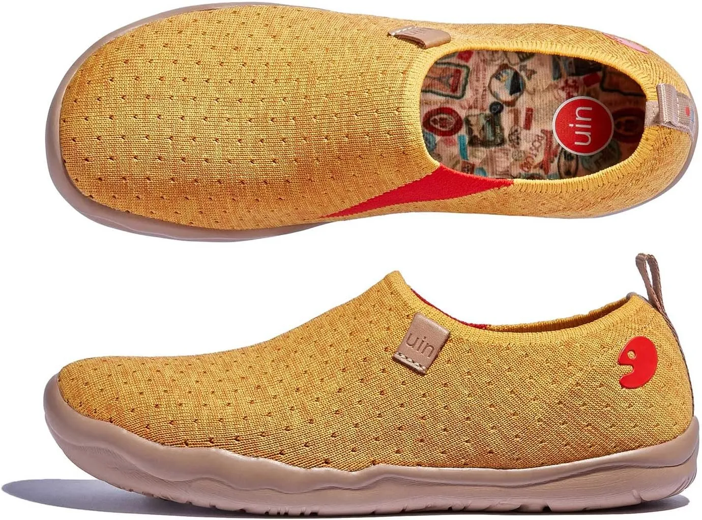UIN Women's Slip Ons Lightweight Flats Sneakers Walking Casual Loafers Solid Color Travel Shoes