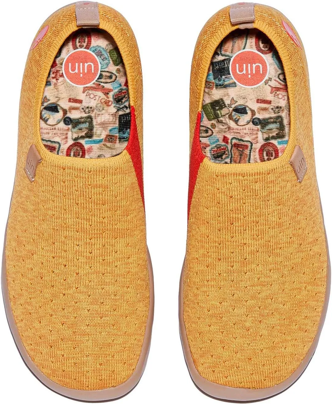 UIN Women's Slip Ons Lightweight Flats Sneakers Walking Casual Loafers Solid Color Travel Shoes