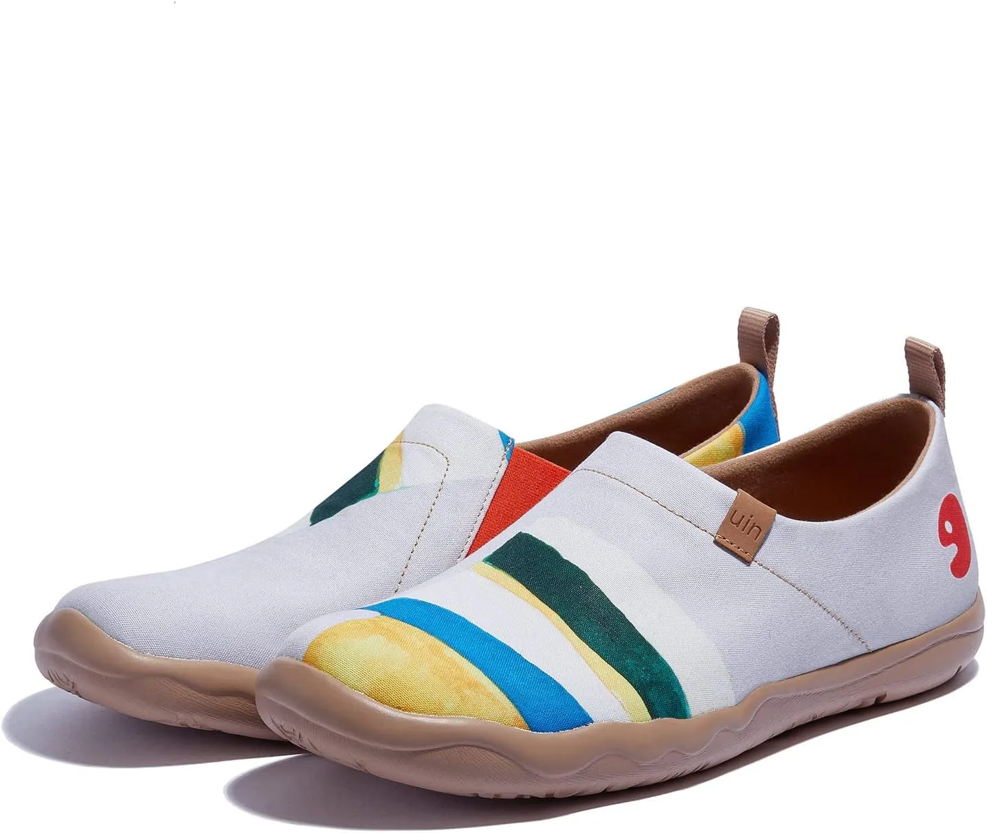 UIN Women's Slip Ons Lightweight Flats Walking Casual Loafers Travel Shoes Toledo Ⅰ Color & Geometry