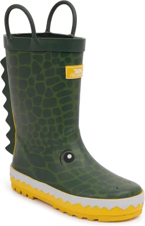Unisex Kids Rain Boots with Handles, Crocodile, 10 UK