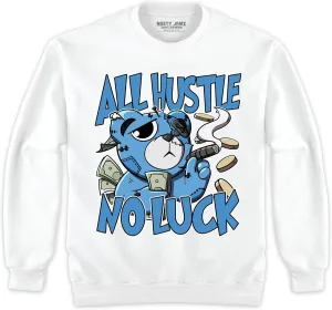 Unisex Sweatshirt Long Sleeve Matching AJ 13s Black University Blue (Ber All Hustle)